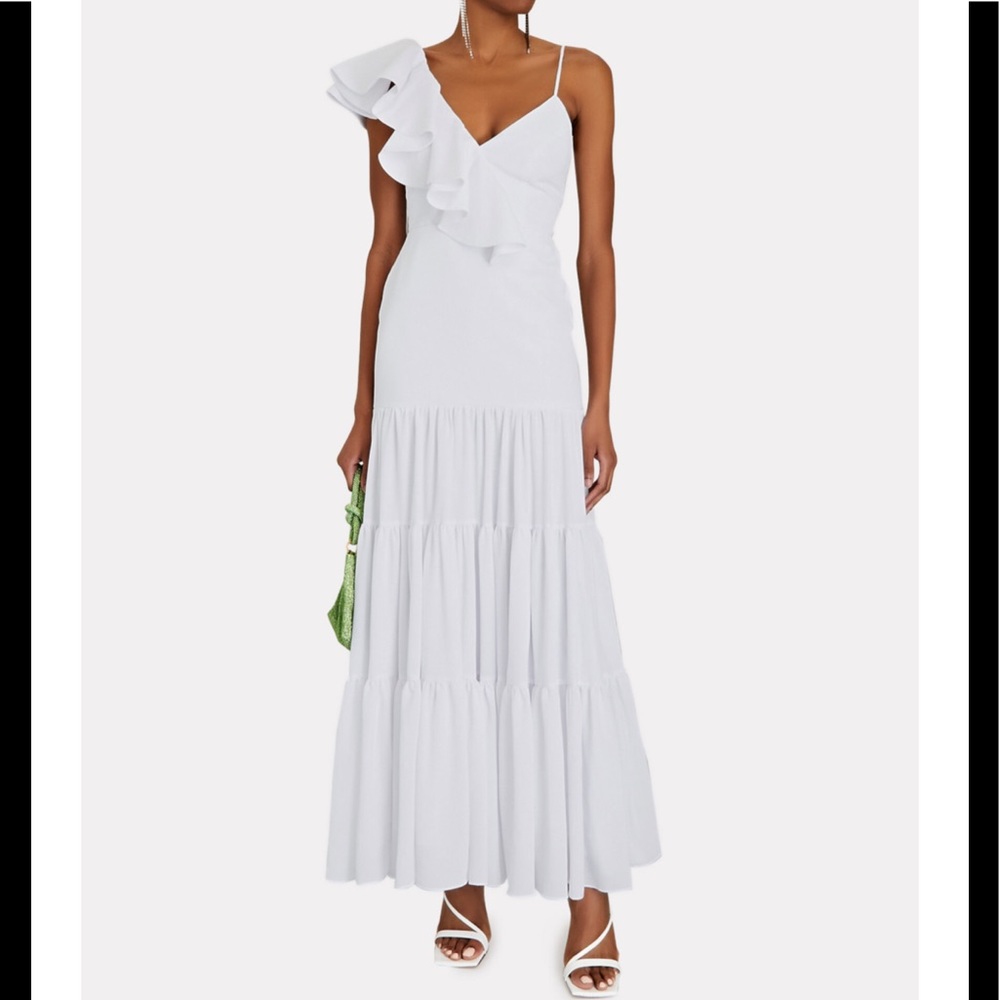 NWT NO PISE LA GRAMA Aracea Tiered Maxi Dress White Size 6 (runs small in hips)